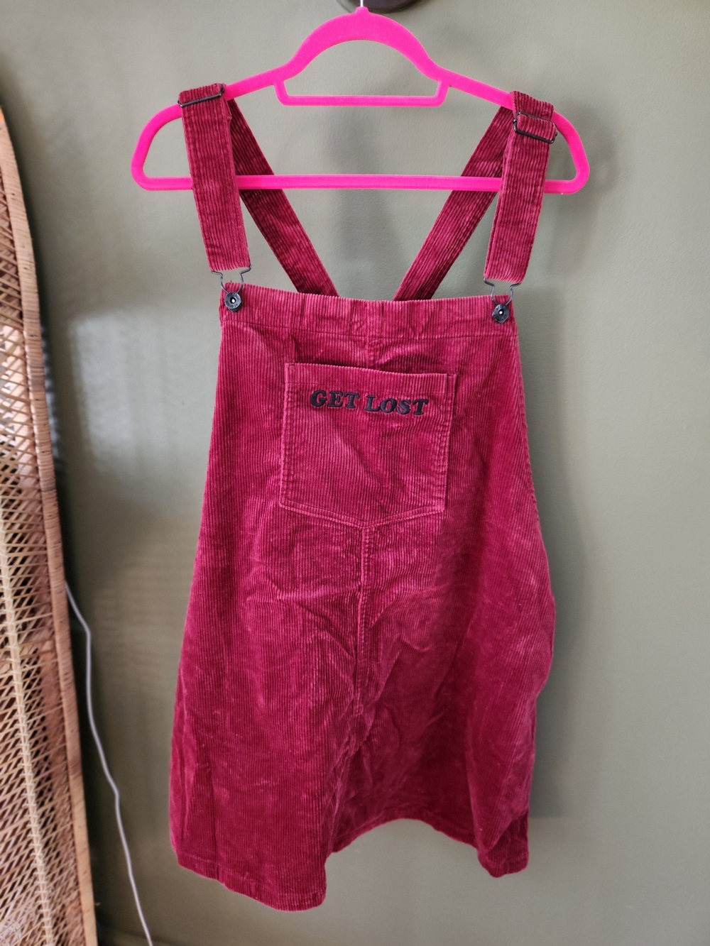 Corduroy Skirt / Coverall  by Hot Topic size XXL Burgundy